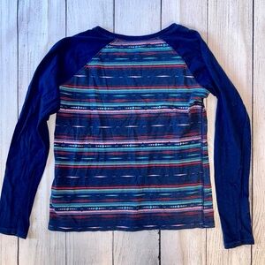 Arizona Jean Company Long Sleeve Western Print Shirt Girl 16